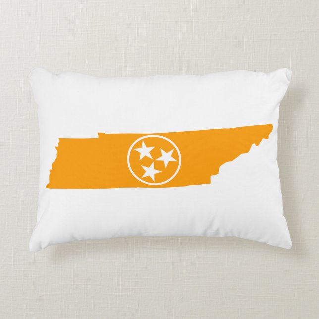 Almofada Decorativa Laranja do estado de Tennessee (Frente)