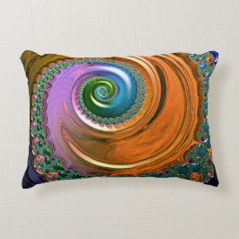 Almofada Decorativa Laranja Mandelbrot Rodovalho Acento Cushion