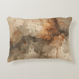 Almofada Decorativa Laranja Queimada Âmbar Marrom Cinza Preto Abstrato