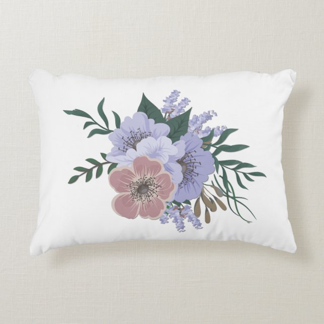Almofada Decorativa Lavanda adorável em Buquê (Frente)