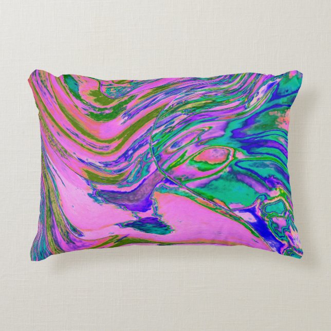 Almofada Decorativa Legal Abstrato de Chartreuse e Retrô de Groovê Ros (Frente)