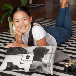 Almofada Decorativa Lembrança de Pet de Colagem de Fotos Contemporânea