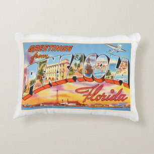 Almofada Decorativa Lembrança velha das viagens vintage de Pensacola