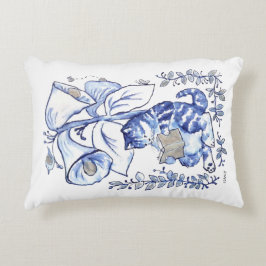 Almofada Decorativa Lendo Gato Azul