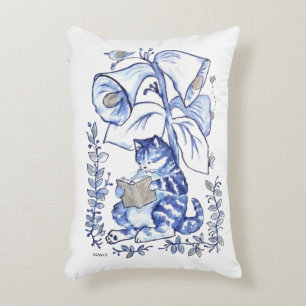 Almofada Decorativa Lendo Gato Azul