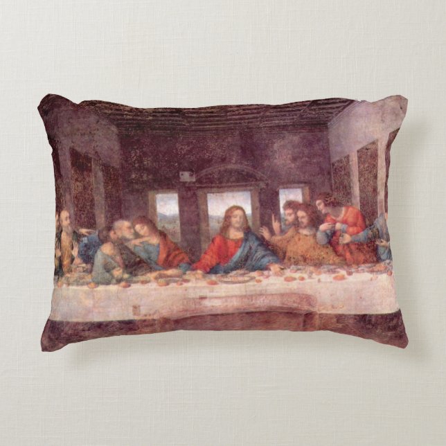 Almofada Decorativa Leonardo da Vinci é o último jantar (Frente)