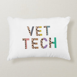 Almofada Decorativa Leopard Print Vet Tech Stethoscope com nome