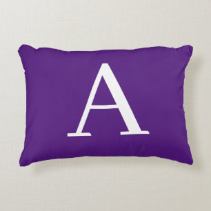 Almofada Decorativa Letra inicial Monograma Estilo moderno roxo
