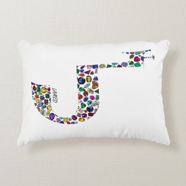 Almofada Decorativa Letra "LAMED" (Frente)