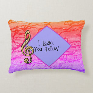 Almofada Decorativa Lidero-o Seguir Gradiente Pastel Music Professora
