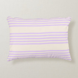 Almofada Decorativa Lilac púrpura e bege 5 listras