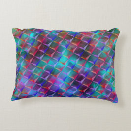 Almofada Decorativa Lilás azulado e triângulos 3D ou cor-de-rosa