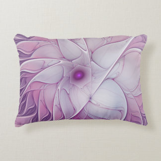Almofada Decorativa Linda Flor Rosa Moderna Abstrato, Arte Fractal
