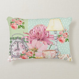 Almofada Decorativa Lindas ilustrações em aquarela como flores Rosa