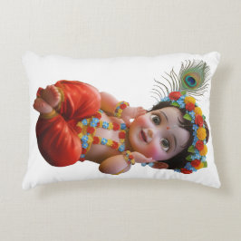 Almofada Decorativa Lindo Poster de Krishna Pequeno Arte Tradicional I