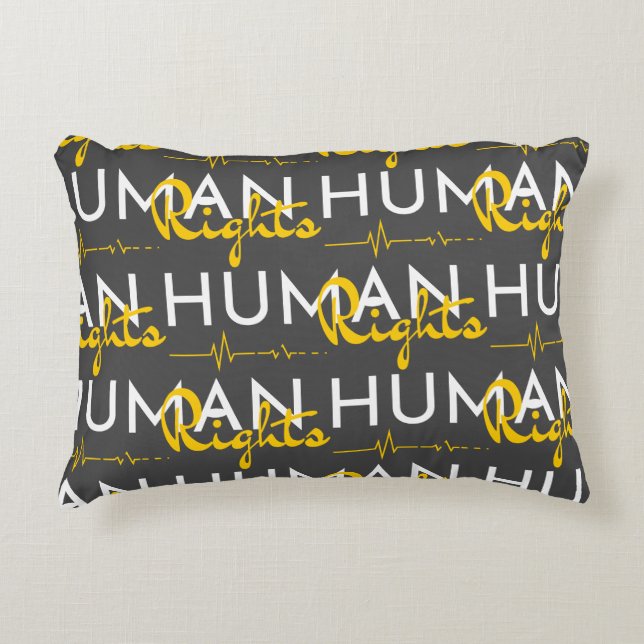 Almofada Decorativa Linha de vida dos direitos humanos (Frente)