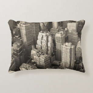 Almofada Decorativa Linha do horizonte de Manhattan, antena negra e br