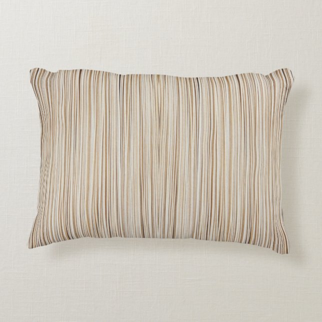 Almofada Decorativa Linhas marrons abstratas fofas design (Verso)