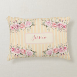 Almofada Decorativa Listras amarelas suaves