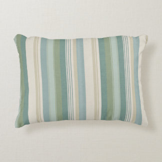 Almofada Decorativa Listras Clássicas Azul Turquesa Verde Sage Bege Cr