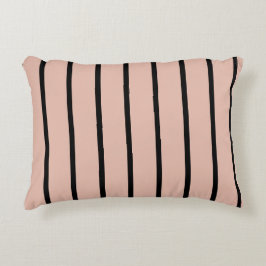 Almofada Decorativa Listras cor-de-rosa e pretas