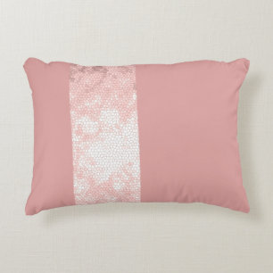 Almofada Decorativa listras cor-de-rosa elegantes e claras rosa