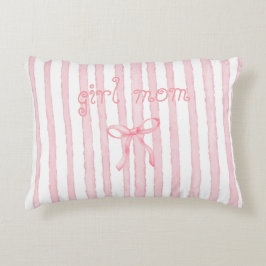 Almofada Decorativa Listras Rosa Personalizadas Coquette Texto Persona