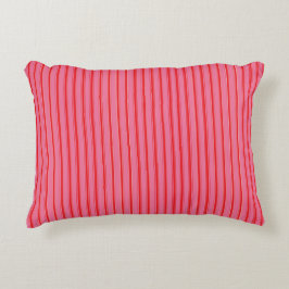 Almofada Decorativa Listras Rosa Vermelho, Moderno, Elegante