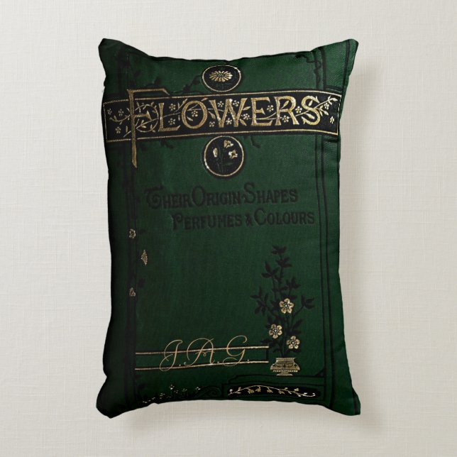 Almofada Decorativa Livro Russo Cushion Cobrir Flor Vitoriano (Frente(Vertical))