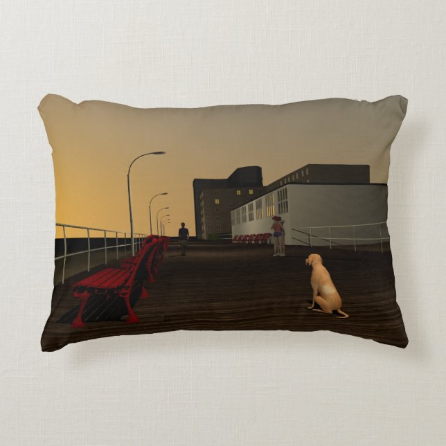 Almofada Decorativa Long Beach Promenade, Long Island, NY (Frente)