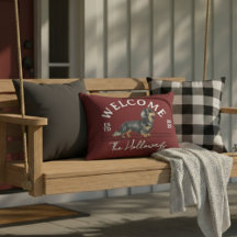 Longhair Dachshund Nome da Família Personalizada B