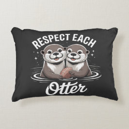 Almofada Decorativa Lontra Respeita Outra Divertida