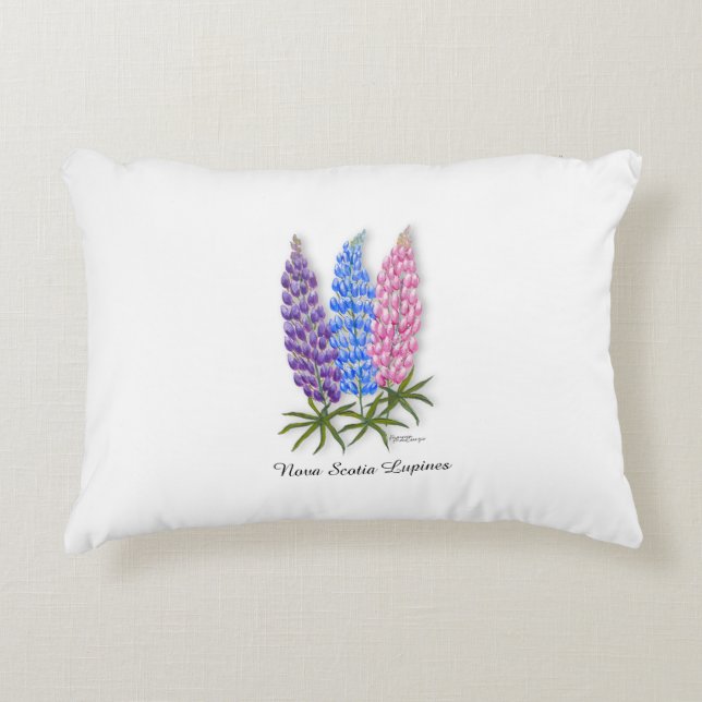 Almofada Decorativa Lupinos da Nova Escócia (Frente)
