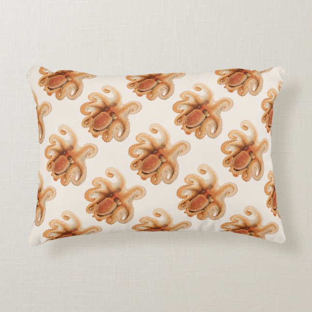 Almofada Decorativa Lustre Polvo Salutii, Animais Aquáticos Marinhos (Frente)