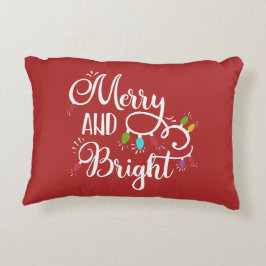 Almofada Decorativa luzes de Natal alegres e brilhantes