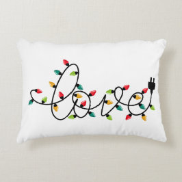 Almofada Decorativa Luzes de Natal Amor