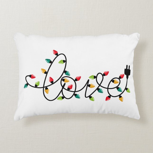 Almofada Decorativa Luzes de Natal Amor (Frente)