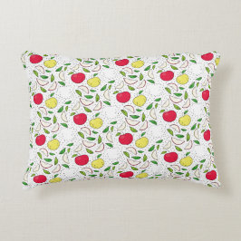 Almofada Decorativa Maçã Vermelho Amarelo Verde Fruta Arte Gráfica Mod