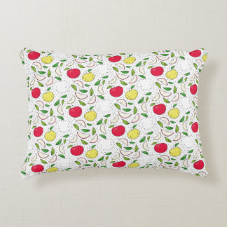 Almofada Decorativa Maçã Vermelho Amarelo Verde Fruta Arte Gráfica Mod