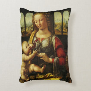 Almofada Decorativa Madona do Cravo de Leonardo da Vinci