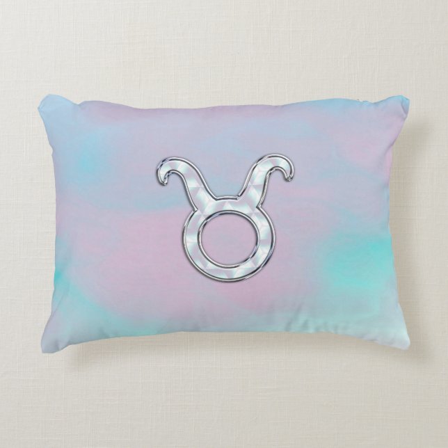 Almofada Decorativa Mãe do Estilo Pérola Taurus Zodiac Horoscope (Frente)