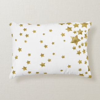 Almofada Decorativa Mágica estrelado - travesseiro lombar branco