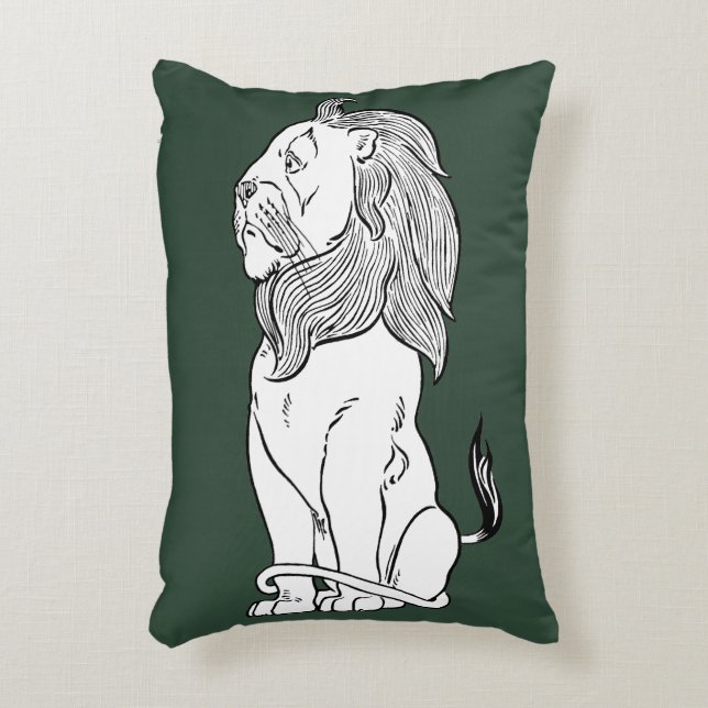 Almofada Decorativa Mágico Vintage de Oz, Leão Covarde Valente (Frente(Vertical))