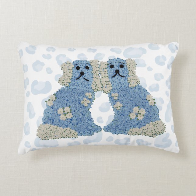 Almofada Decorativa Magnolia Staffordshire Dogs Ginger Jars (Frente)