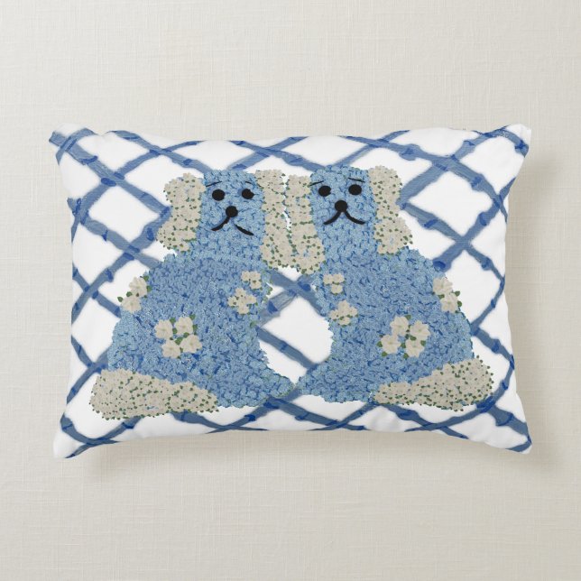 Almofada Decorativa Magnolia Staffordshire Dogs Ginger Jars (Frente)