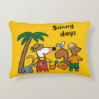 Almofada Decorativa Maisy e Cyril com a palmeira na praia