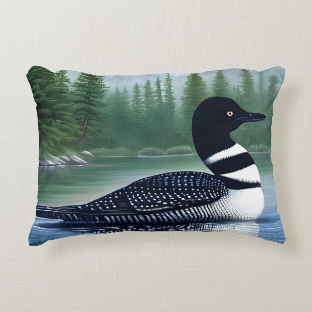 Almofada Decorativa Majestade Norte Wilderness Loon (Frente)