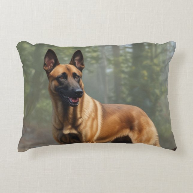 Almofada Decorativa Malinois belgas (Frente)
