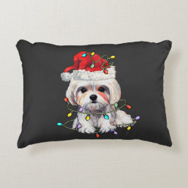 Almofada Decorativa Maltês - Natal, Xmas Maltês - Cão Maltês