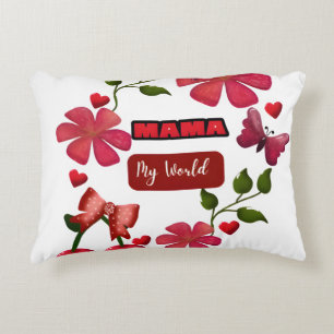 Almofada Decorativa Mama Fofo Meu Mundo Design de Cerejas Florais com 